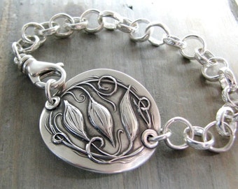 Everlasting, Personalized Fine and Sterling Silver Bracelet, Original Design by SilverWishes