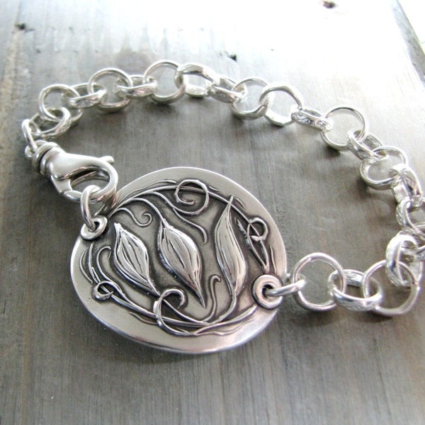 Ewiges, personalisiertes Armband aus Feinsilber und Sterlingsilber, Originaldesign von SilverWishes