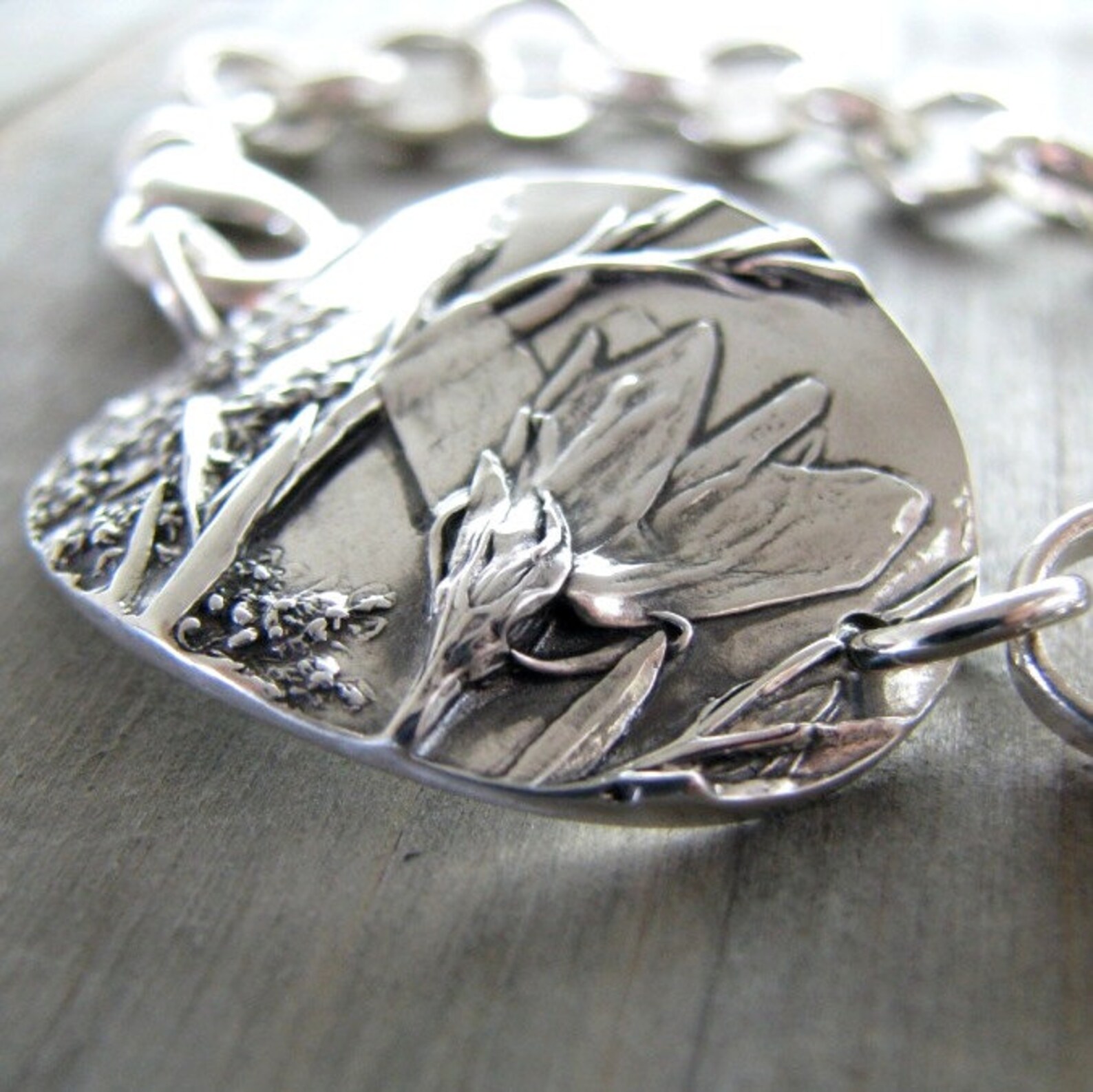 WILDFLOWER 4 MOTIFS SILVER DIAMOND BRACELET