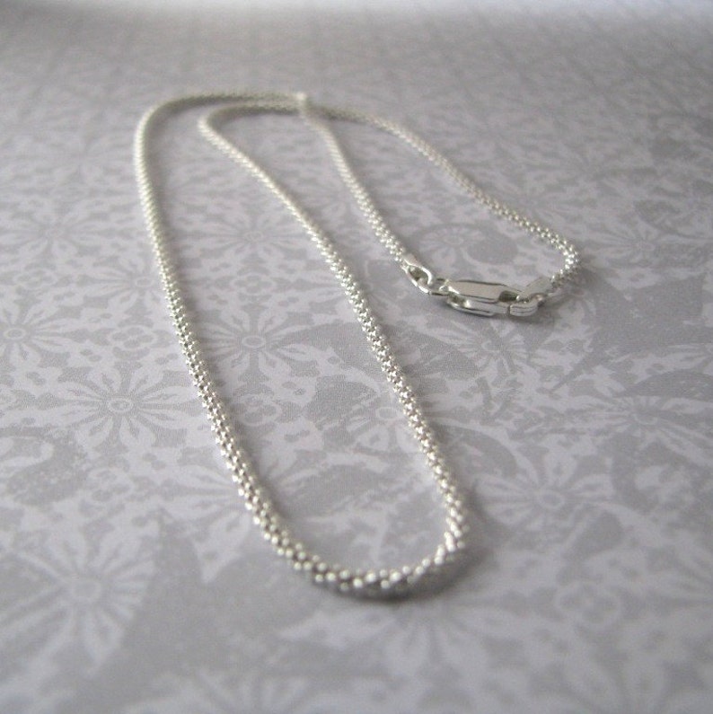 Sterling Silver 16 Italian Bombata Chain Necklace zdjęcie 4