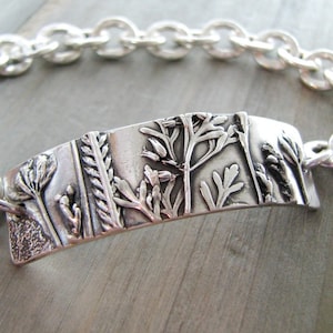 Carefree Bracelet, Fine Silver, Natural Plant Reproduction, Artisan Original and Exclusive by SilverWishes, Recycled Silver