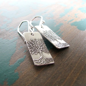 Spring, Fine Silver Tree Earrings, Artisan Handmade by SilverWishes, Original and Exclusive Design