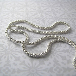 Sterling Silver 16 Italian Bombata Chain Necklace zdjęcie 3