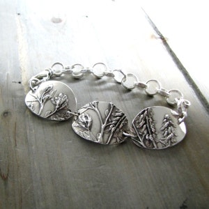 Dance Bracelet, Fine Silver Flower Links, Natural Plant Reproduction, Wildflowers, Handmade by SilverWishes