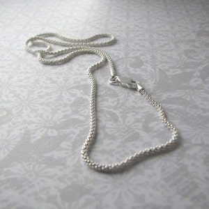 Sterling Silver 16" Italian Bombata Chain Necklace