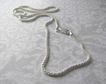 Sterling Silver 16" Italian Bombata Chain Necklace