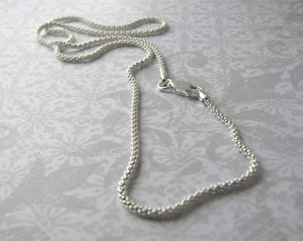 Sterling Italian Bombata Chain Necklace, 18"