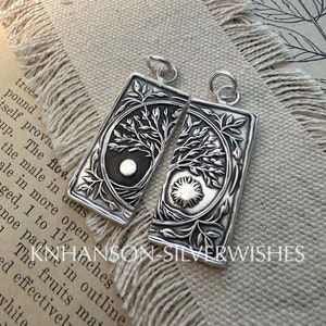 Personalized Pendants Set, Eternals, Artisan Handmade, Sterling Silver Completing Pair image 2