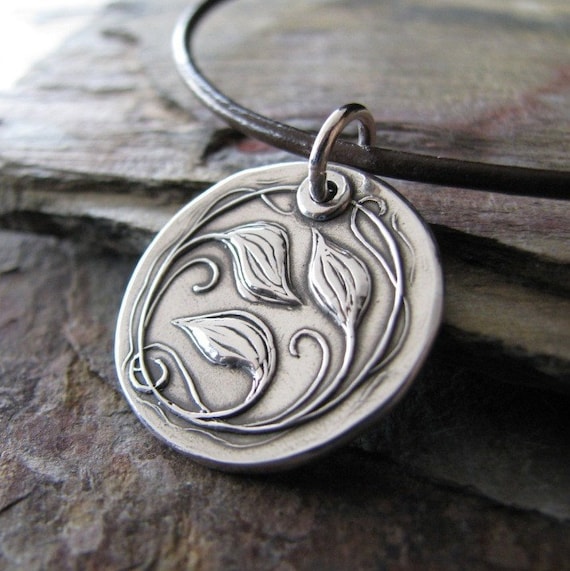 Personalized Silver Jewelry Everlasting Artisan Fine Silver Metal Clay Pendant Vines and Leaves Etsy