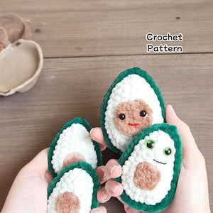 Avocado Crochet Pattern, Amigurumi Tutorial PDF in English, Cute Plush Toy, Handmade Gift Idea, Beginner Pattern