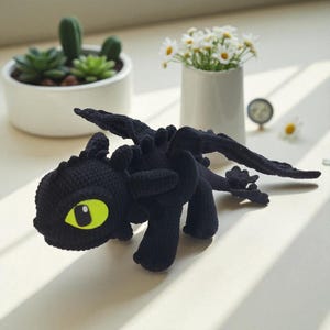 Toothless Dragon Crochet Pattern PDF, Amigurumi Toy, Crochet Animals,  Night Fury Stuffed Tutorial