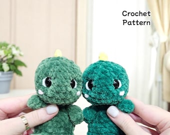 Dino Crochet Pattern, No Sew Amigurumi, Easy Amigurumi Tutorial PDF in English