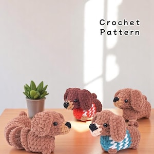 Bouncy Dog Buddies Crochet Patterns Bundle, Stuffed Animal Crochet Patterns, Amigurumi Dog Crochet Patterns, Cute Dog Amigurumi Patterns