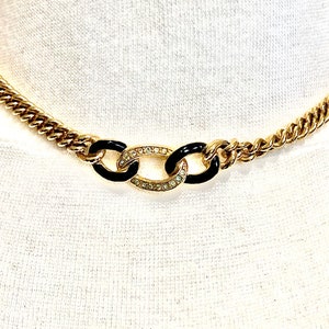 Christian Dior Gold Necklace, Gold Necklace, Christian Dior Gold Choker, Gold Plated Necklace, 1980s Dior Chain Necklace,Dior 1980s Necklace