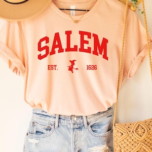 Salem-T-shirt, Salem-shirt, Massachussets-shirt, vintage ronde hals, Salem Witches, Halloween-shirt, Salem-sweatshirt