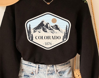 Colorado-tröja, Colorado-t-shirt, Colorado-rundkrage, Colorado-skjortor för kvinnor, Colorado-presenter, Colorado-tröja, Colorado