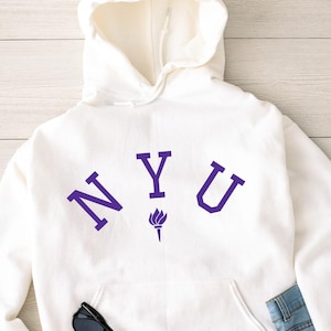 NYU Hoodie, NYU University tshirt, New York University, NYU graduate, Vintage University/College, New York shirt