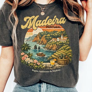 Madeira Portugal comfort colors T-shirt, Madeira T-Shirt, Madeira Vintage Style, Portugal Gift, Madeira Shirt, Portugal Heritage