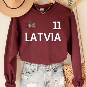 Latvia Sweatshirt, Latvia Jersey, Latvia tshirt, Latvia gifts, Latvia shirt, Latvia t shirt, Latvia tshirt, Latvia gifts