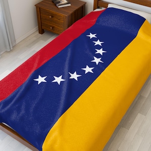 Venezuela Velveteen Plush Blanket, Venezuela Flag Blanket, Venezuela Jersey, Flag of Venezuela, Venezuela jersey Flag