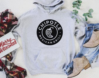Chipotle Mexican Grill Hoodie, Chipotle Mexican Grill Logo, Retro Logo gift, Funny gift for him, BBQ shirt