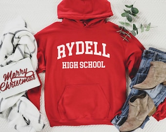 Sweat à capuche Rydell High School, Rydell High School, Tee-shirt Rydell High School, chemise Rydell High School, greese drôle, chemise grasse