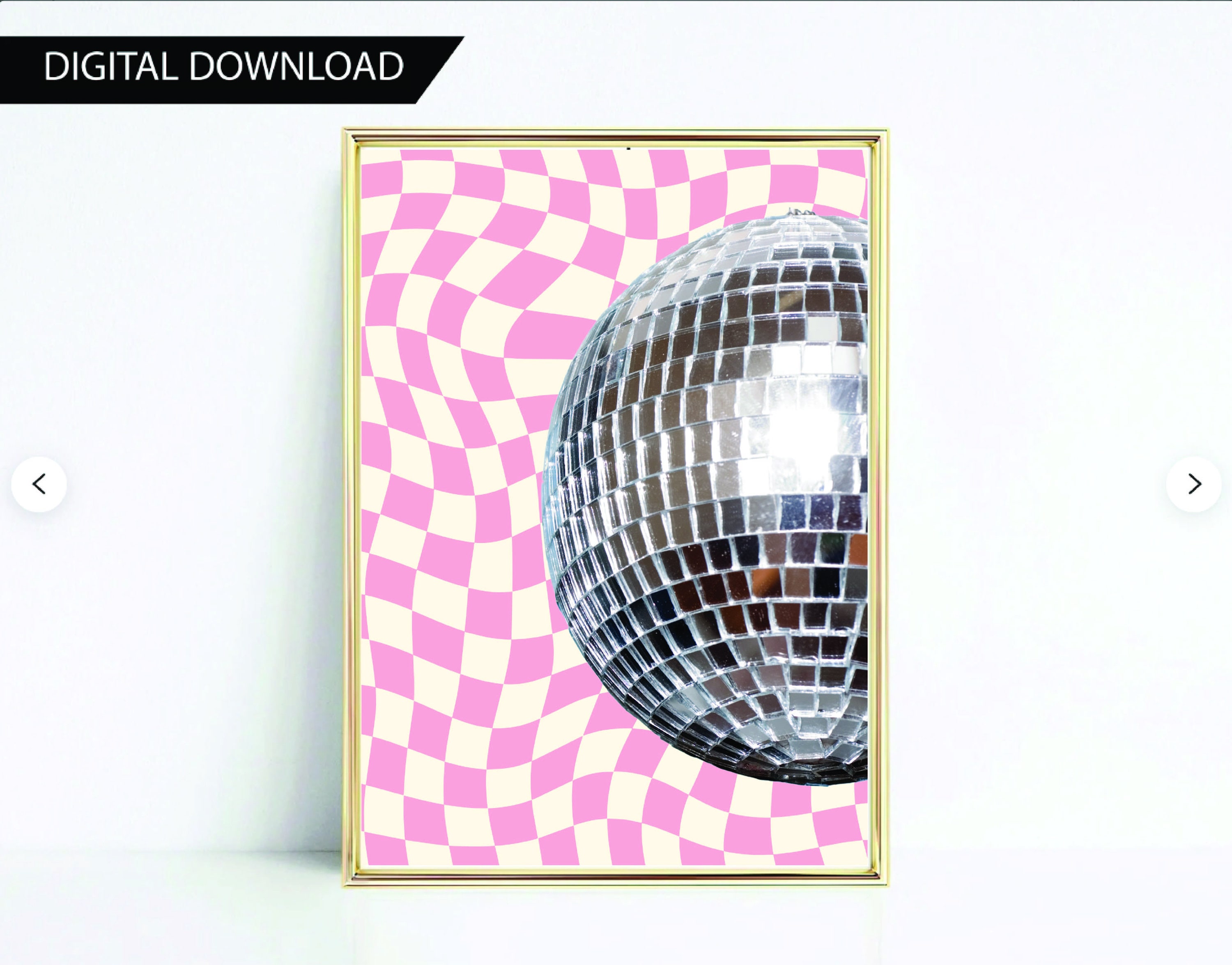 Disco Ball Print Disco Ball Poster Printable Wall Art Disco Ball