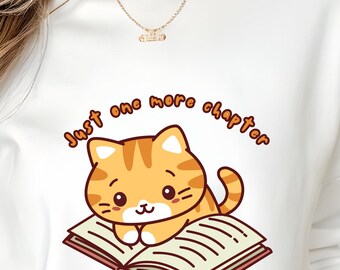 Just One More Sweatshirt : Cat And Book Lover Hoodie