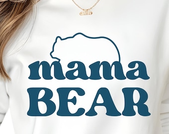 Mama Bear Sweatshirt : Gift for Mom Hoodie Gildan Brand