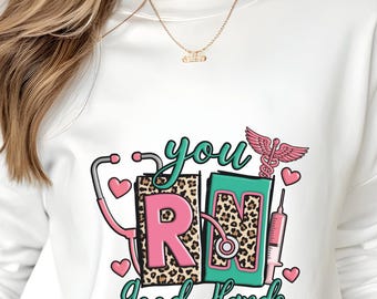 Nurse Sweatshirt :  Gift For Nurse Hoodie , Adding text option, Gildan®