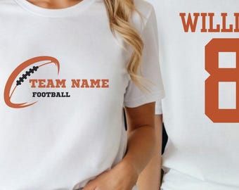 Comfort Colors® Custom Team Shirt : Football Club, Player Name and Number Tee