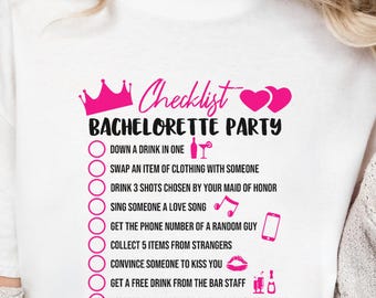 Bachelorette Checklist  Shirt :  Funny Bach Party Comfort Colors® Tees