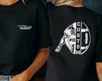 Custom Football Mom Shirt : Player Name and Number Tee Comfort Colors®