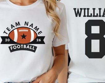Personalized Football Shirt : Team, Player Name and Number Tee Comfort Colors®
