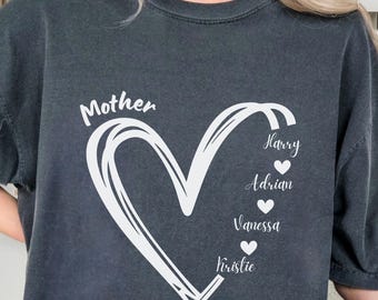 Mom Gift : Personalized Comfort Colors® Tee, Customized Mama Shirt