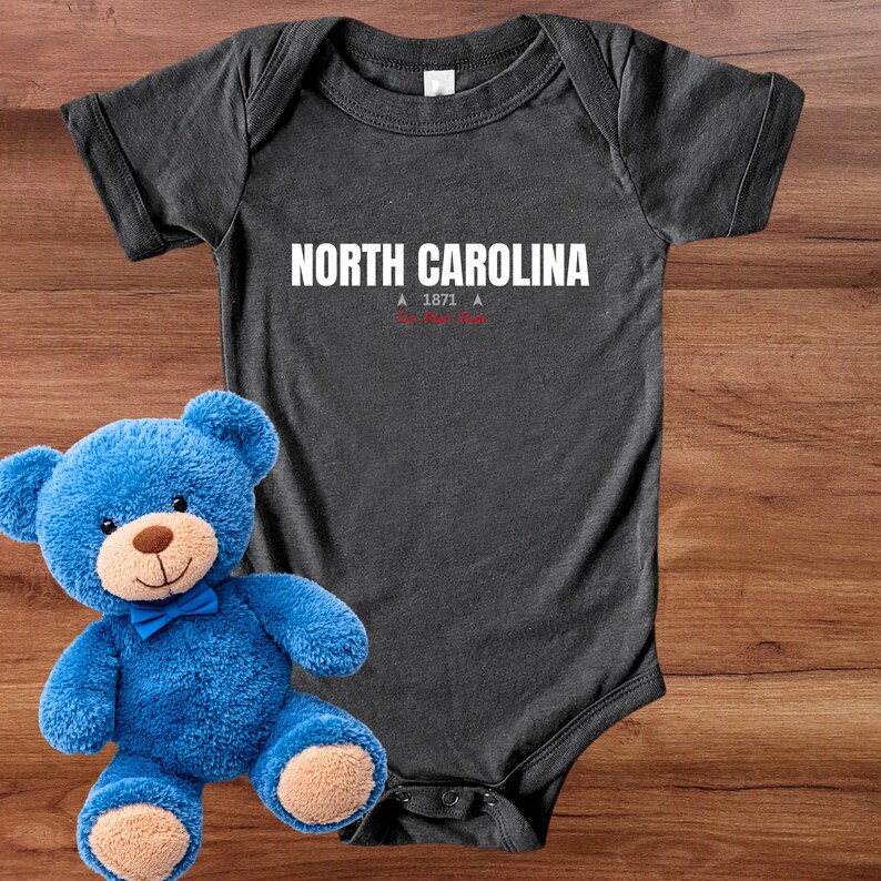North Carolina T-Shirt : Distressed Fonts, State Pride Tee image 15