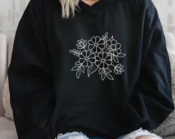 Floral Sweatshirt  : Florist Nature Lover Shirt Minimalist Hoodie