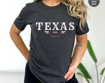 Texas Lone Star Bella Canvas Shirt: Retro State Pride