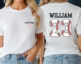 Baseball Mom Shirt : Customized Mama T-Shirt Comfort Colors®