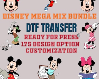 Disney DTF Transfer, 175 Designs, Ready to Press