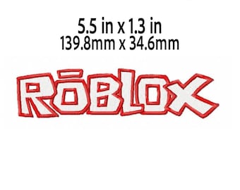 Design de bordado Roblox: logotipo de jogo, arquivo de bordado à máquina (5,5 pol.) (download instantâneo)