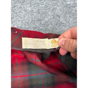 Vintage Pendleton Red Plaid Wool Blazer Jacket Womens 10 Tartan 3 Button 60s 70s image 2