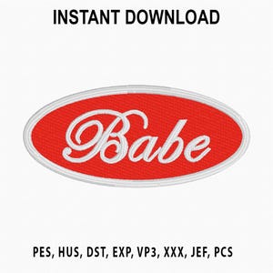 Babe Patch | Trendy Y2K Embroidery Design (Instant Download)