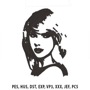T SWIFT | Trendy Embroidery Design, Machine Embroidery Design File, GAMING Trendy Design. Dst, Pes, Hus, Exp, Vp3 Instant Download