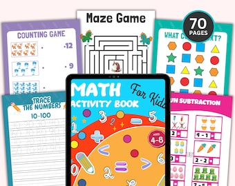 Wiskundige werkbladen, leermateriaal voor kinderen, printables, voorbereidende wiskundige activiteiten, tellen, optellen en aftrekken, wiskunde leren op een leuke manier