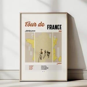 Affiche du Tour de France, affiche du Tour de france, cadeau cycliste, imprimé cycliste, Van der Poel, Pogacar, Van Aert, Giro d'italia, Vuelta a España