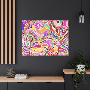 Colorful Abstract Wall Art Canvas - Vibrant Home Decor, Modern Art Piece, Gift Ideas for Art Lovers, Bright Room Accent, Unique Artwork