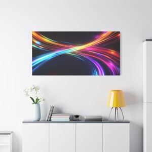 Vibrant Abstract Canvas Art, Colorful Wall Decor, Modern Home Decoration, Bright Artwork for Living Room, Unique Gift Idea, Perfect for