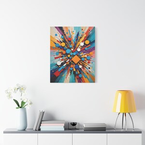 Colorful Abstract Canvas Art, Modern Wall Decor for Vibrant Spaces, Perfect for Home or Office, Unique Gift Idea