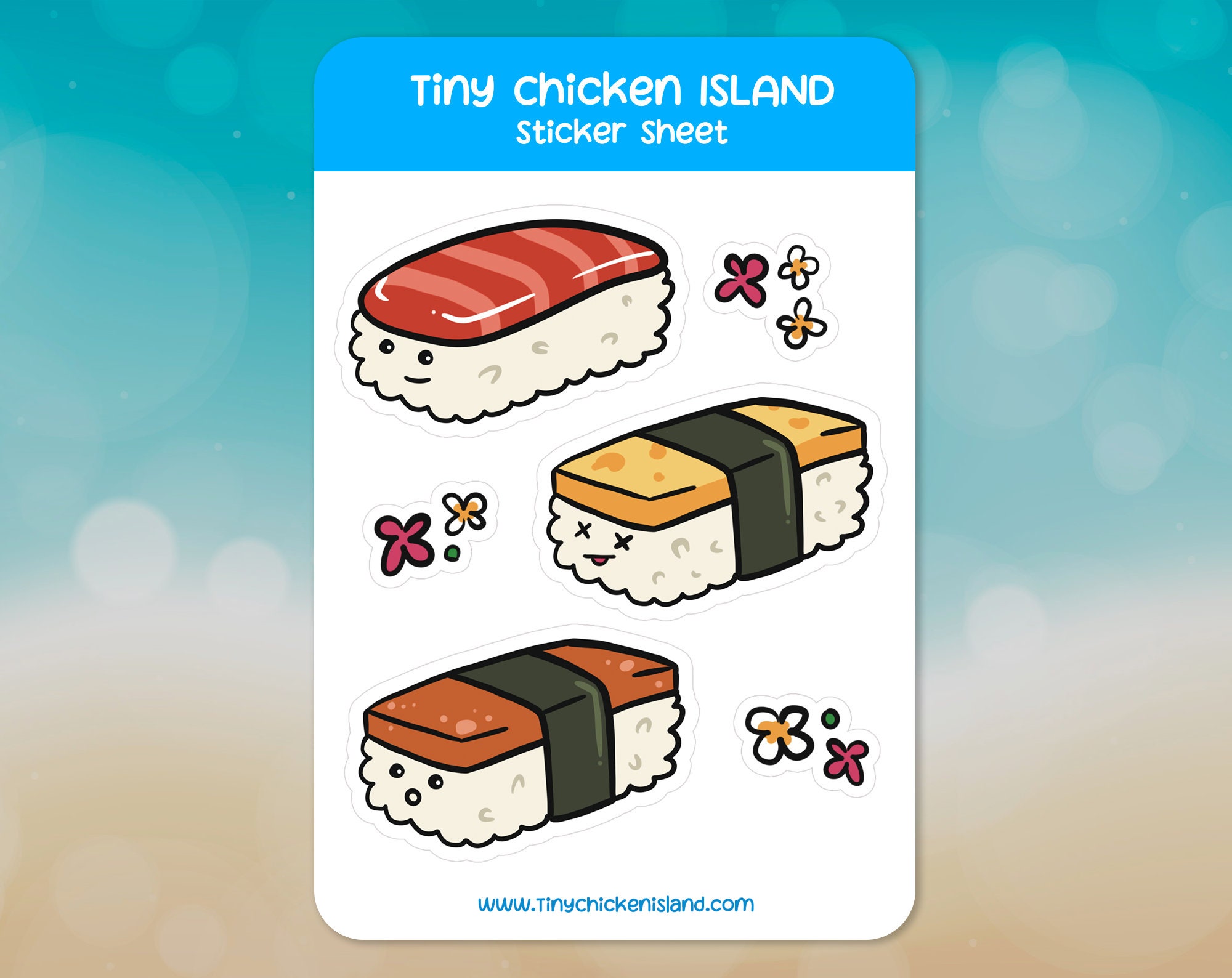 Musubi Sticker Sheet, Vinyl Sticker, Musubi Sticker, Vinyl Sticker ...
